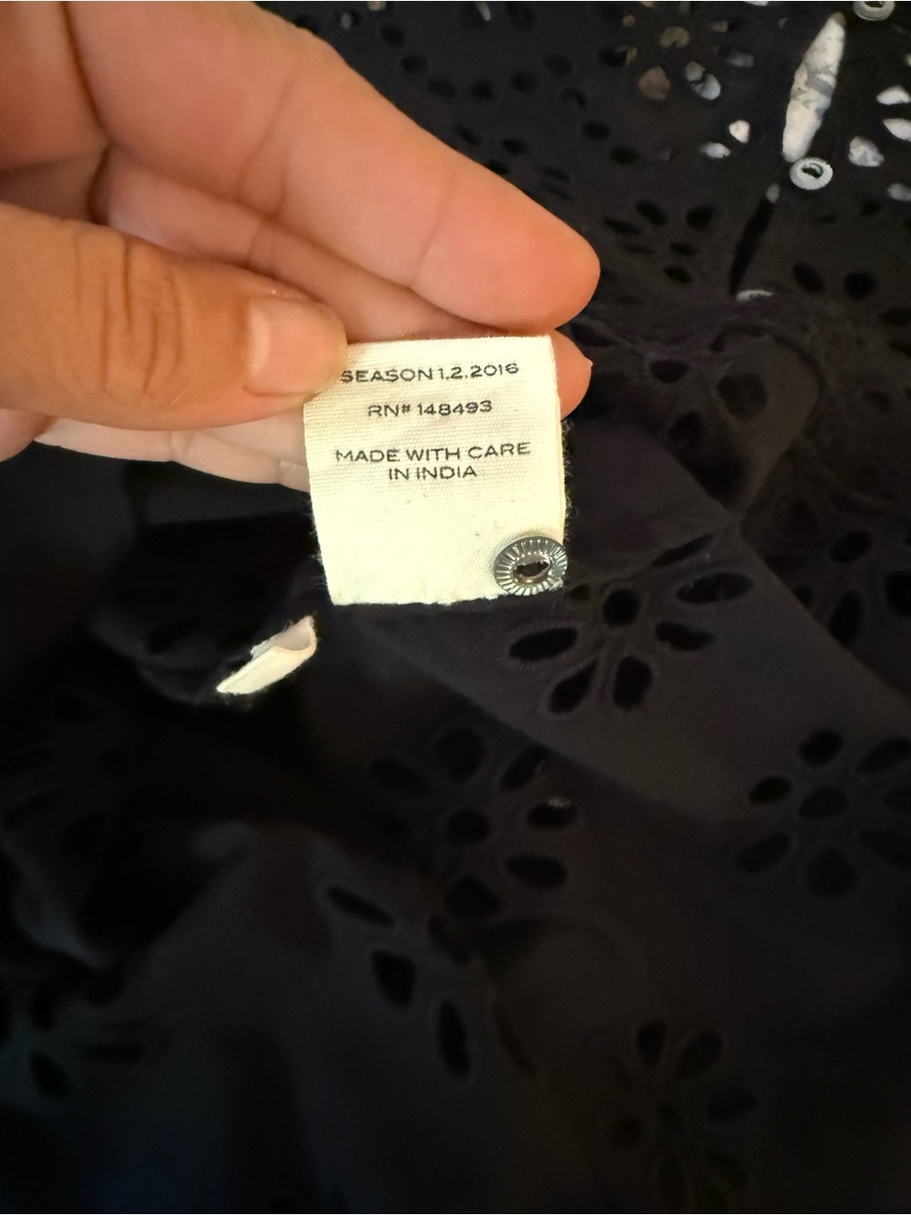 Doen Francoise Midi Eyelet Dress in Black - Picture 8 of 12